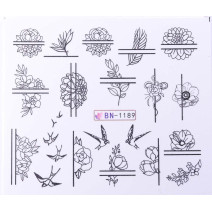 Vodonálepky s motívmi kvetov BN-1189