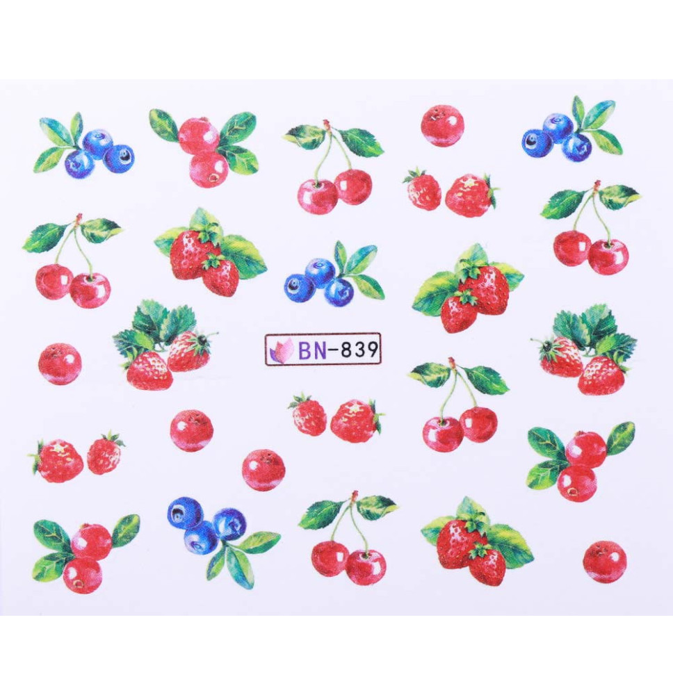 Vodonálepky s motívmi ovocia BN-839