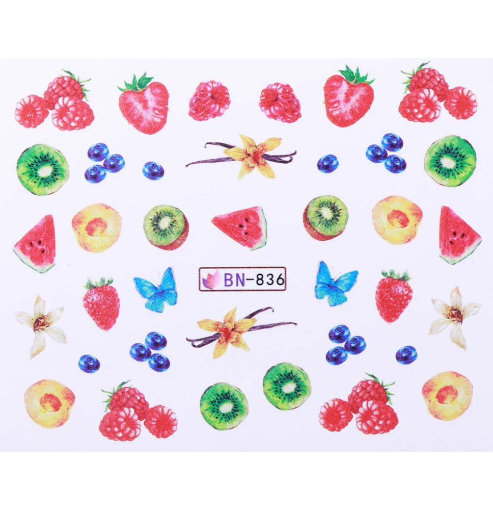 Vodonálepky s motívmi ovocia BN-836
