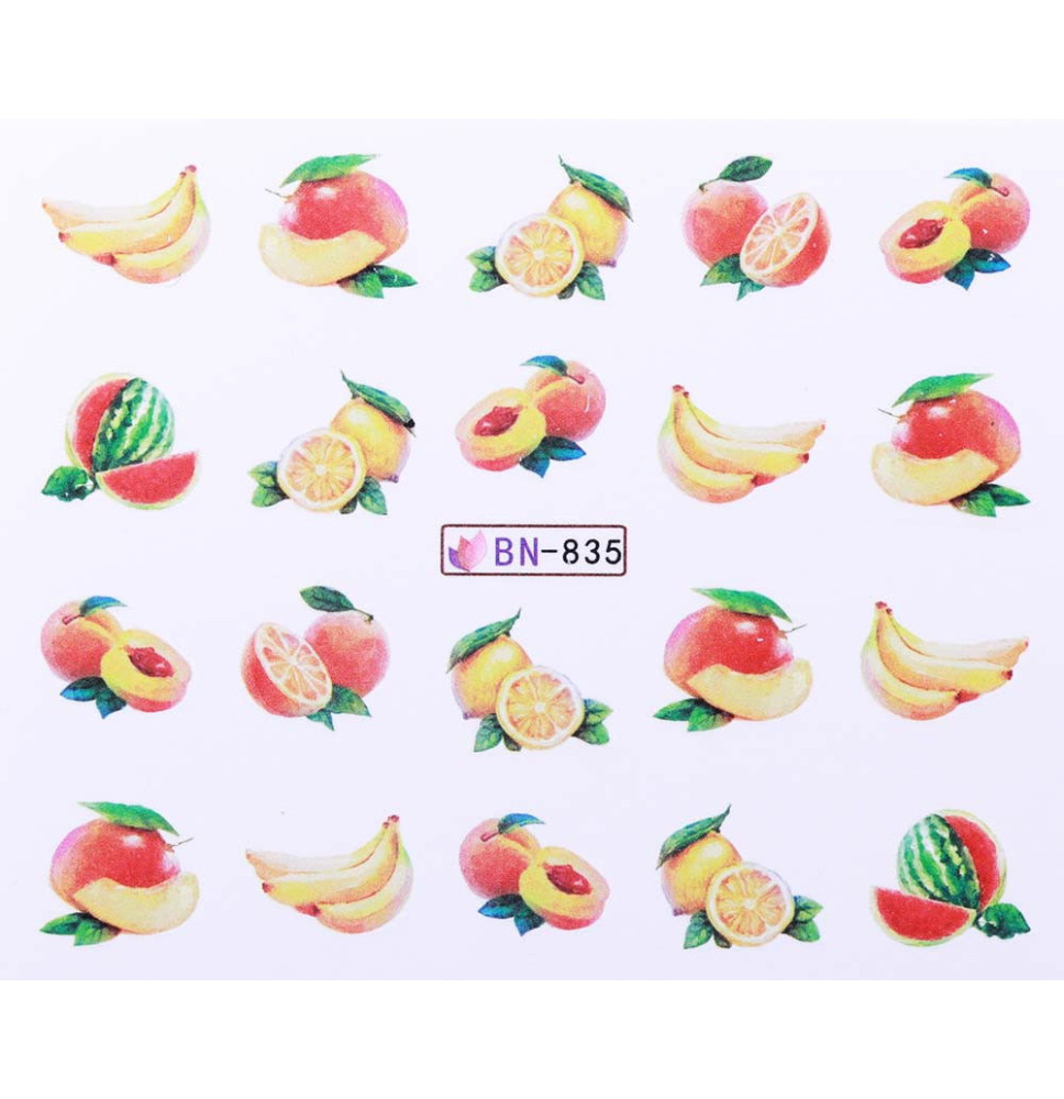 Vodonálepky s motívmi ovocia BN-835