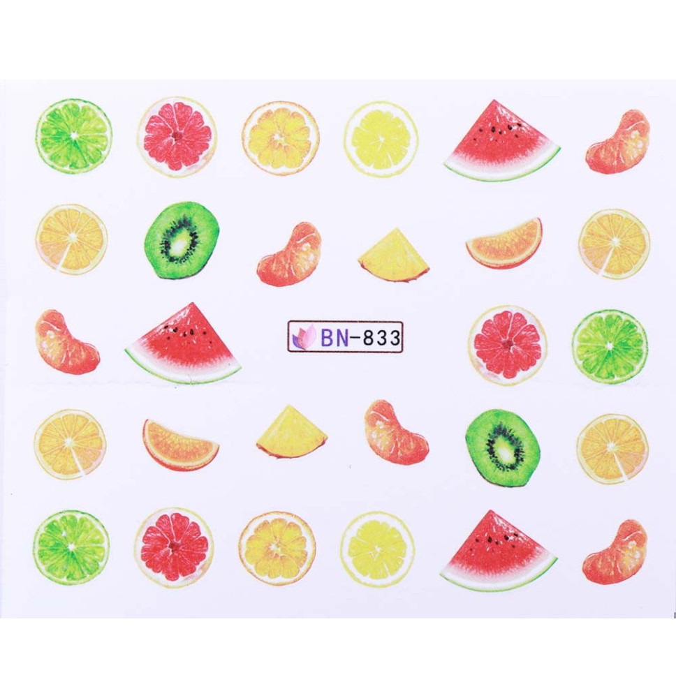 Vodonálepky s motívmi ovocia BN-833
