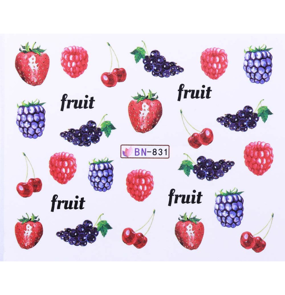 Vodonálepky s motívmi ovocia BN-831