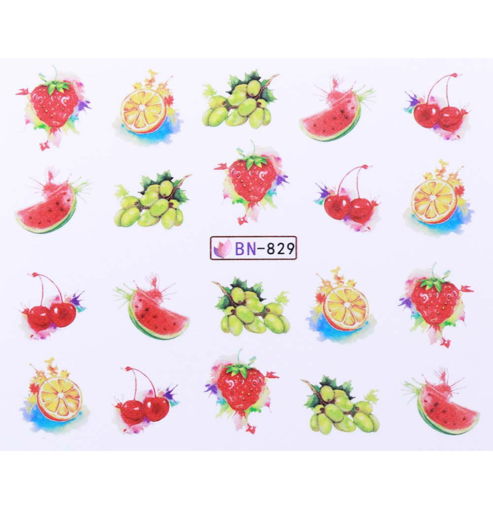 Vodonálepky s motívmi ovocia BN-829