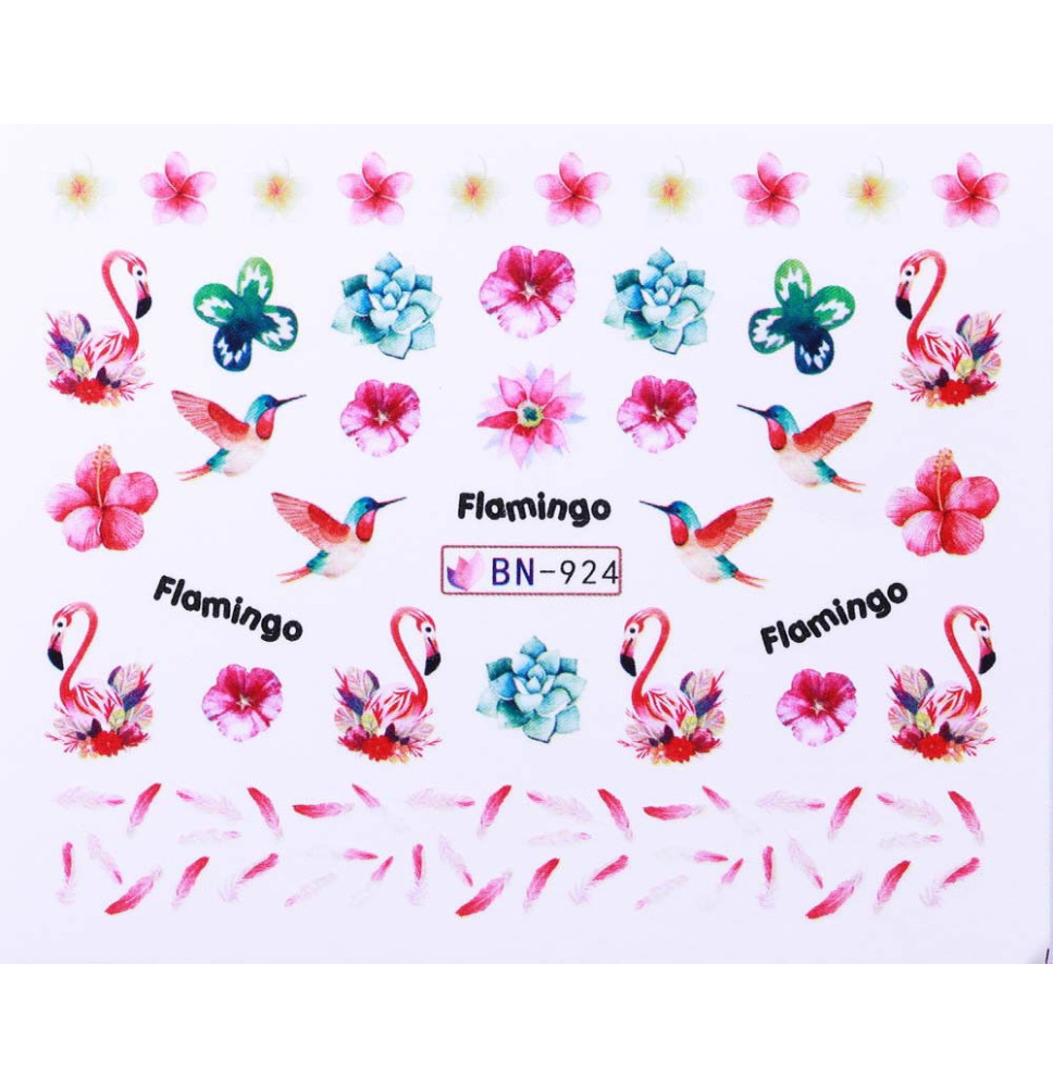 Vodonálepky s motívom plameniaka BN-924