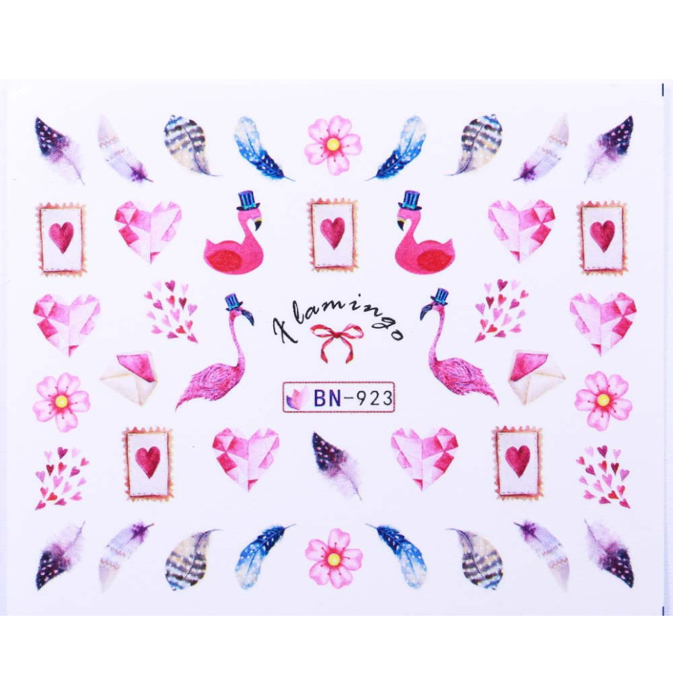 Vodonálepky s motívom plameniaka BN-923