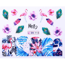 Vodonálepky s motívom plameniaka BN-918