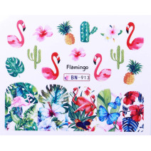 Vodonálepky s motívom plameniaka BN-913