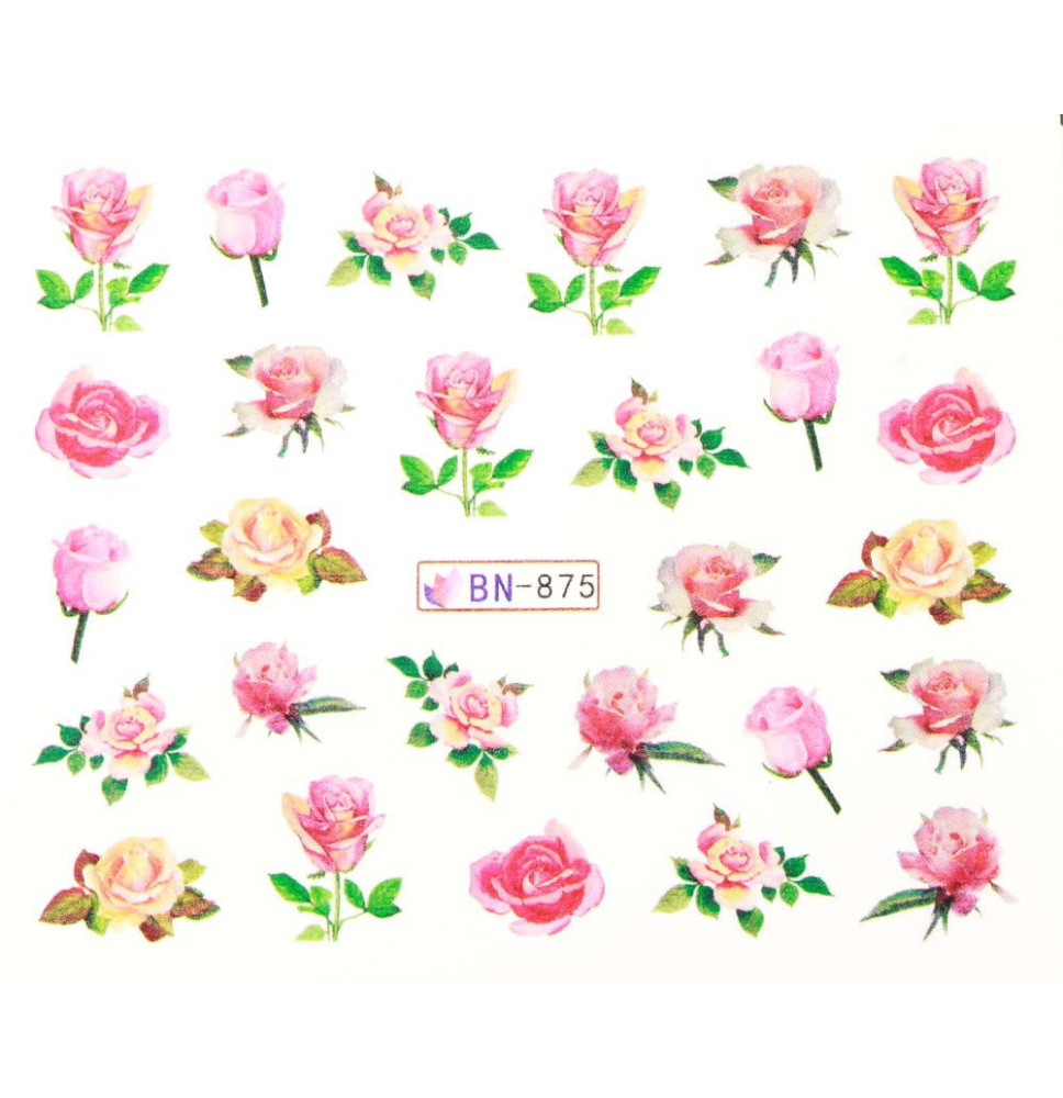 Vodonálepky s motívmi kvetov BN-875