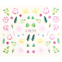 Vodonálepky s motívmi kvetov BN-932