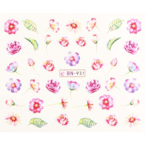 Vodonálepky s motívmi kvetov BN-931