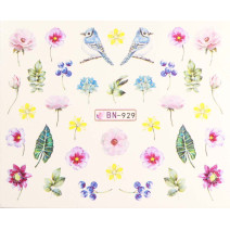 Vodonálepky s motívmi kvetov BN-929