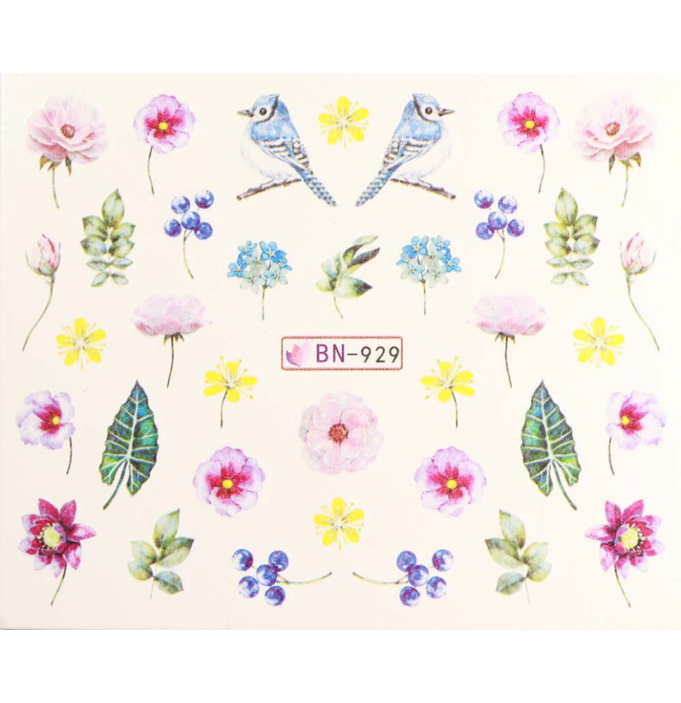 Vodonálepky s motívmi kvetov BN-929