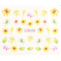 Vodonálepky s motívmi kvetov BN-928