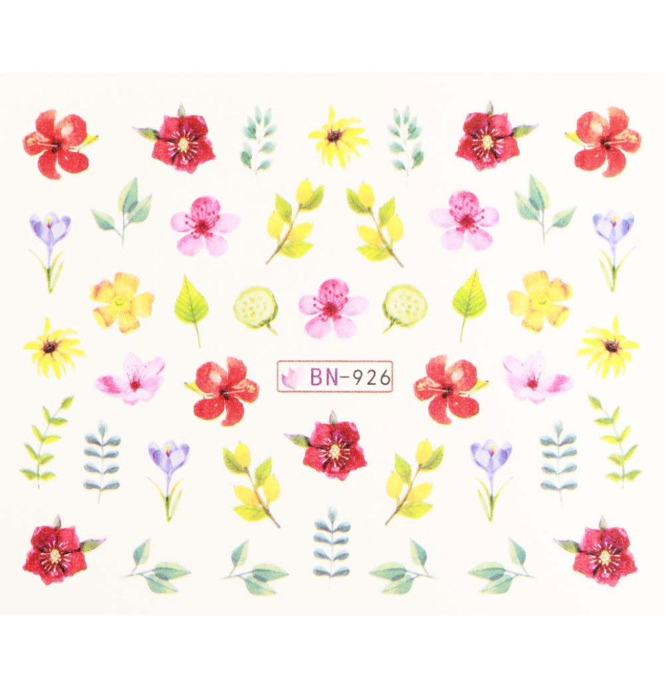 Vodonálepky s motívmi kvetov BN-926