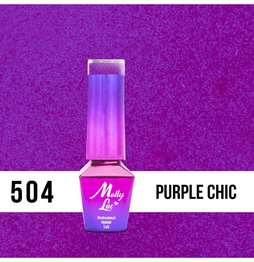 504. MOLLY LAC gél lak Bling it on! Purple Chic 5ml
