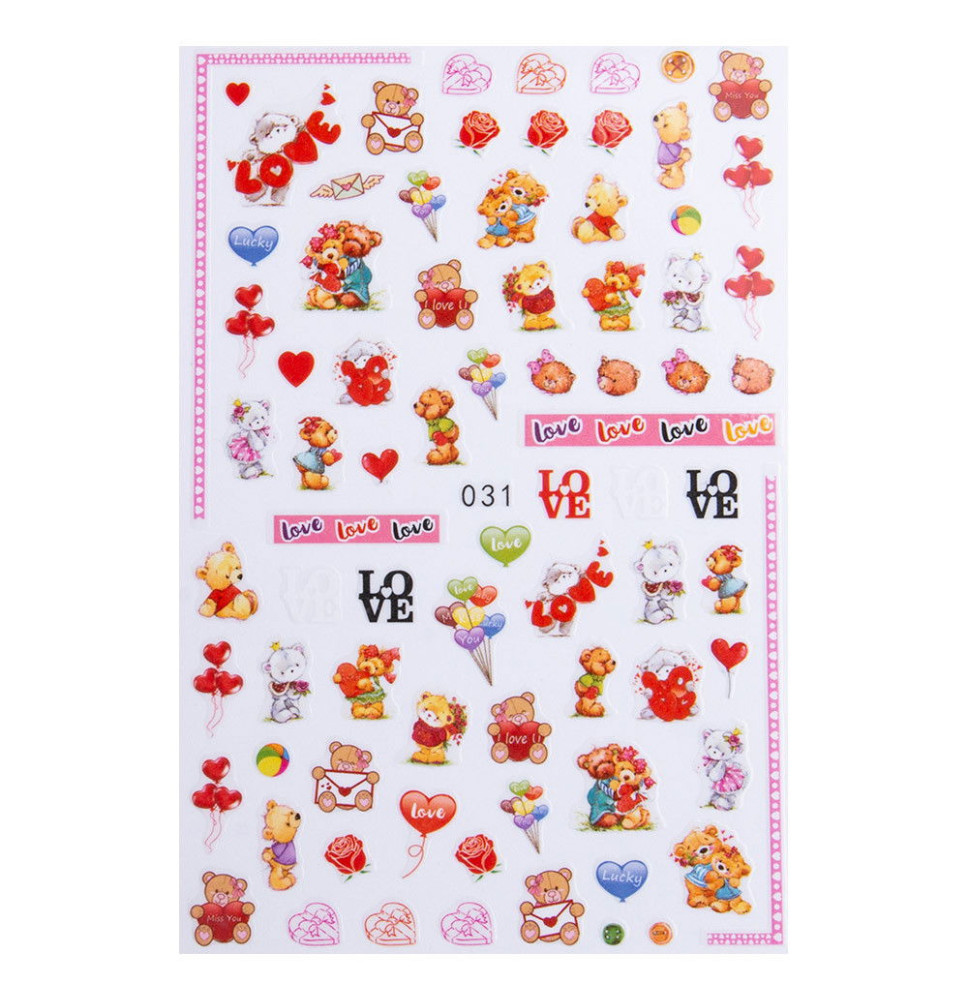 Nálepky na nechty Love 031