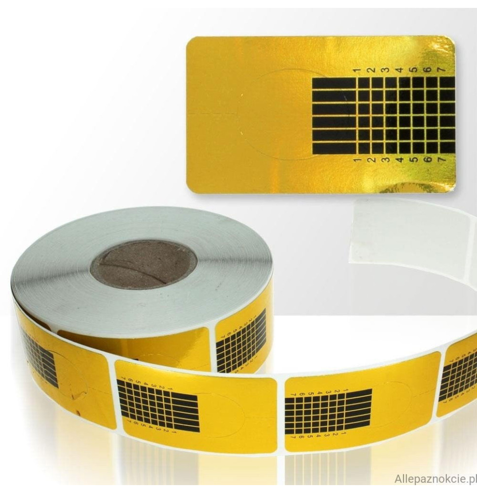 Šablony na nechty zlaté 100ks