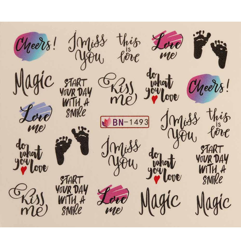 Vodonálepky LOVE BN-1493