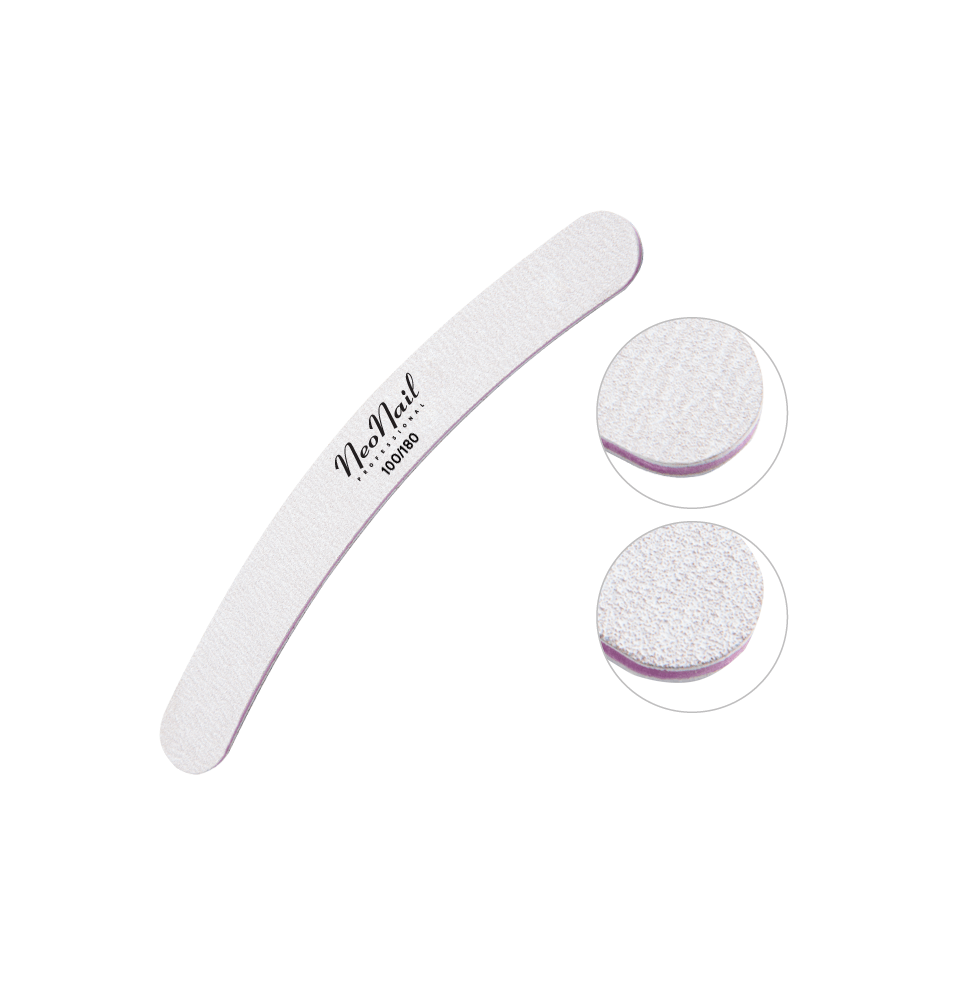 NeoNail pilník zebra zaoblený 100/180