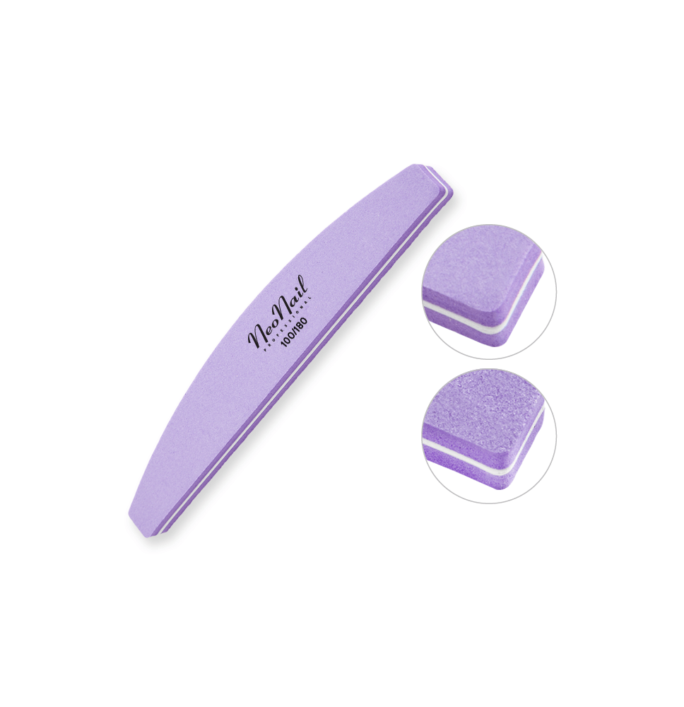 NeoNail penový pilník - loďka fialový 100/180
