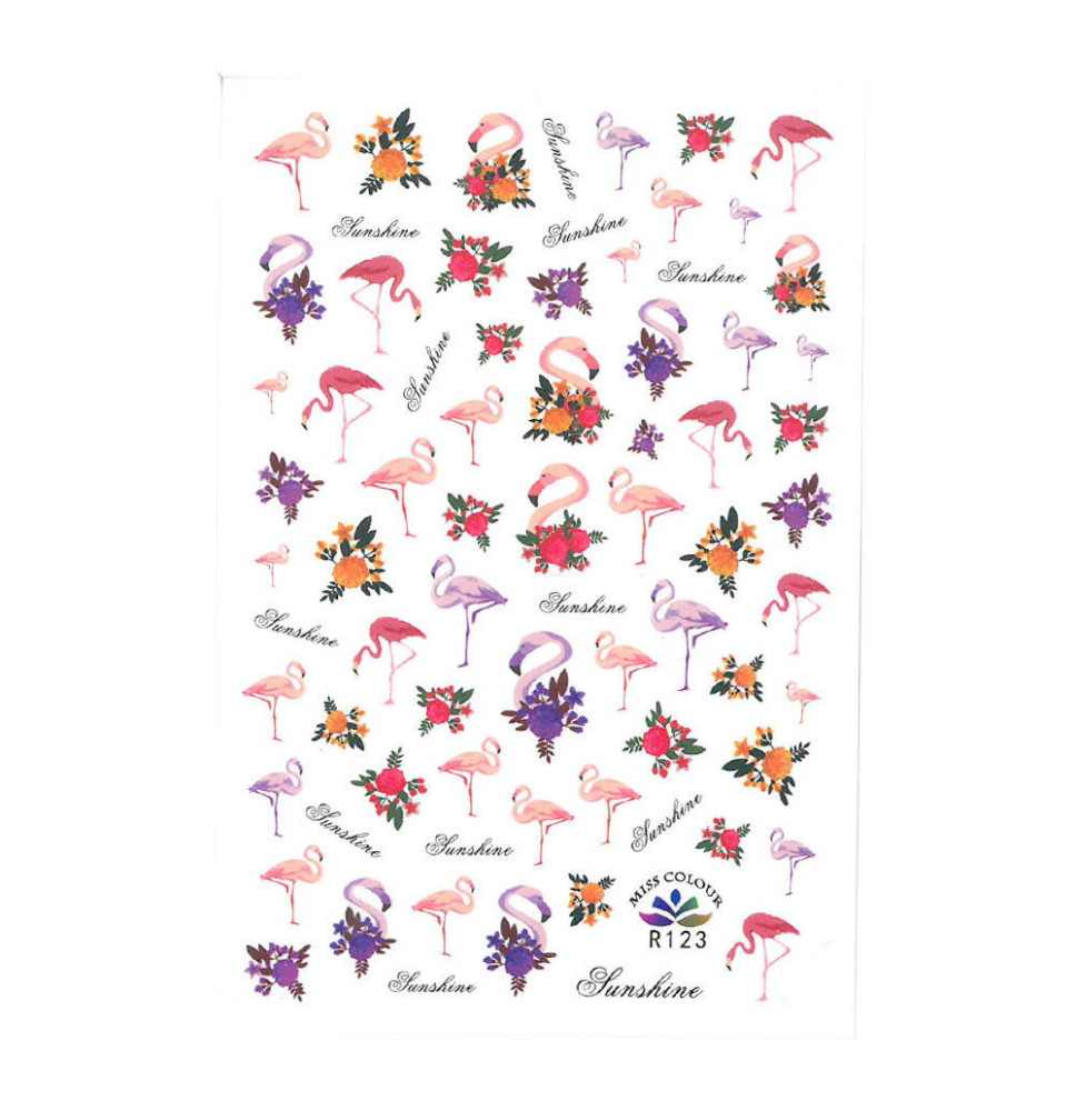 Vodonálepky na nechty jednorožec R123