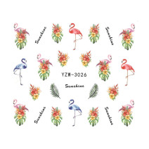 Vodonálepky s motívom plameniaka YZW-3026