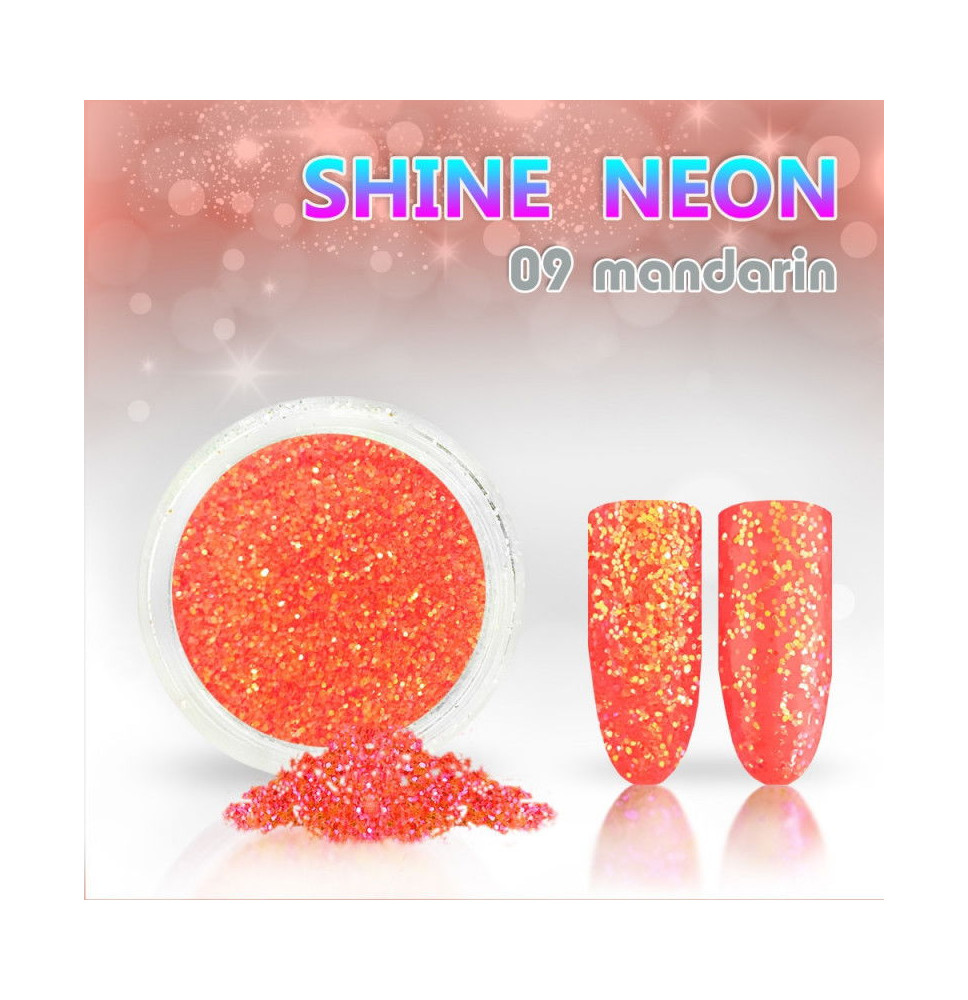 Neónový glitrový prášok 09 shine neon mandarin