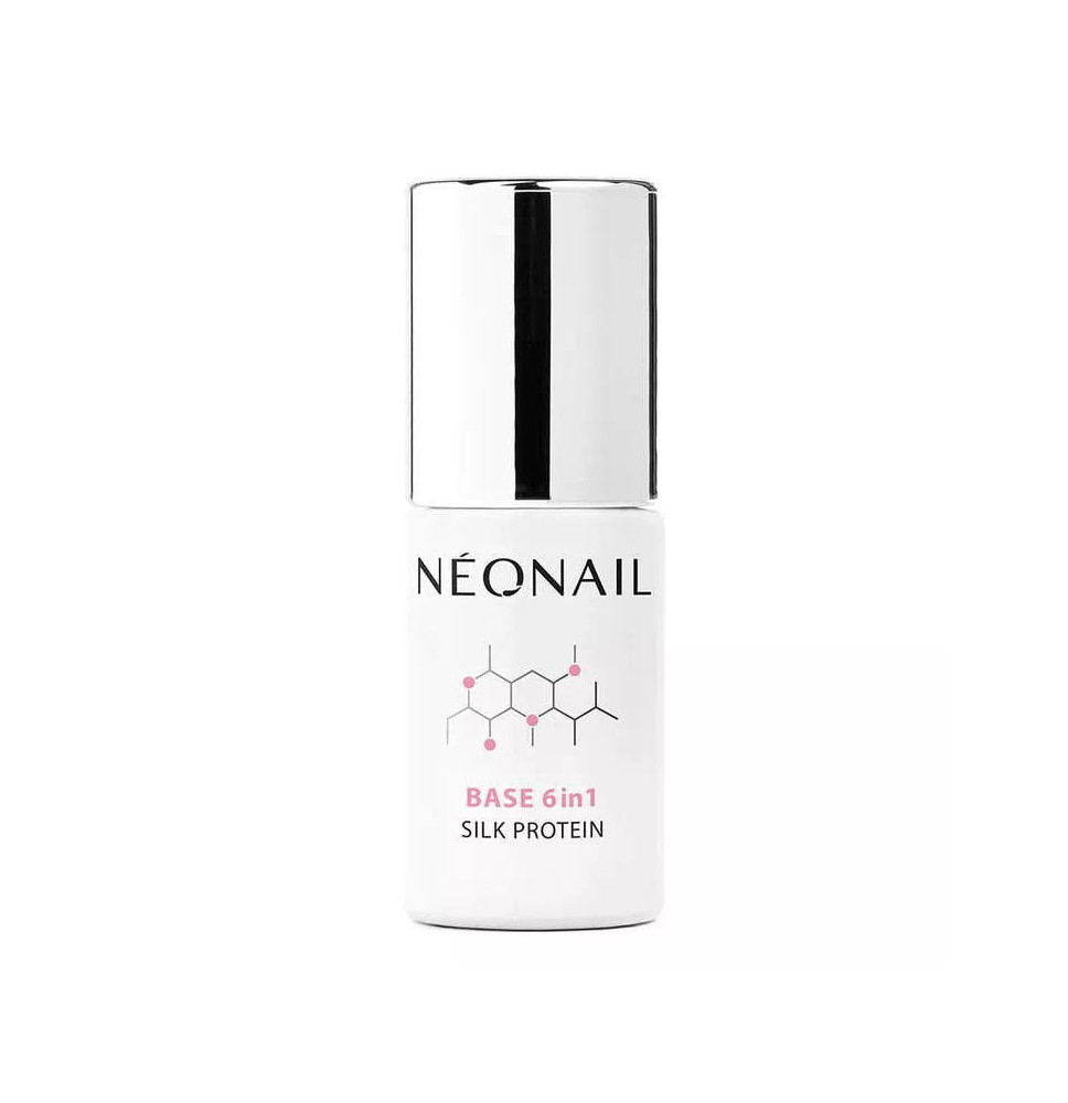 NeoNail 6v1 Silk Protein Base – hodvábna spevňujúca báza pre pevné nechty