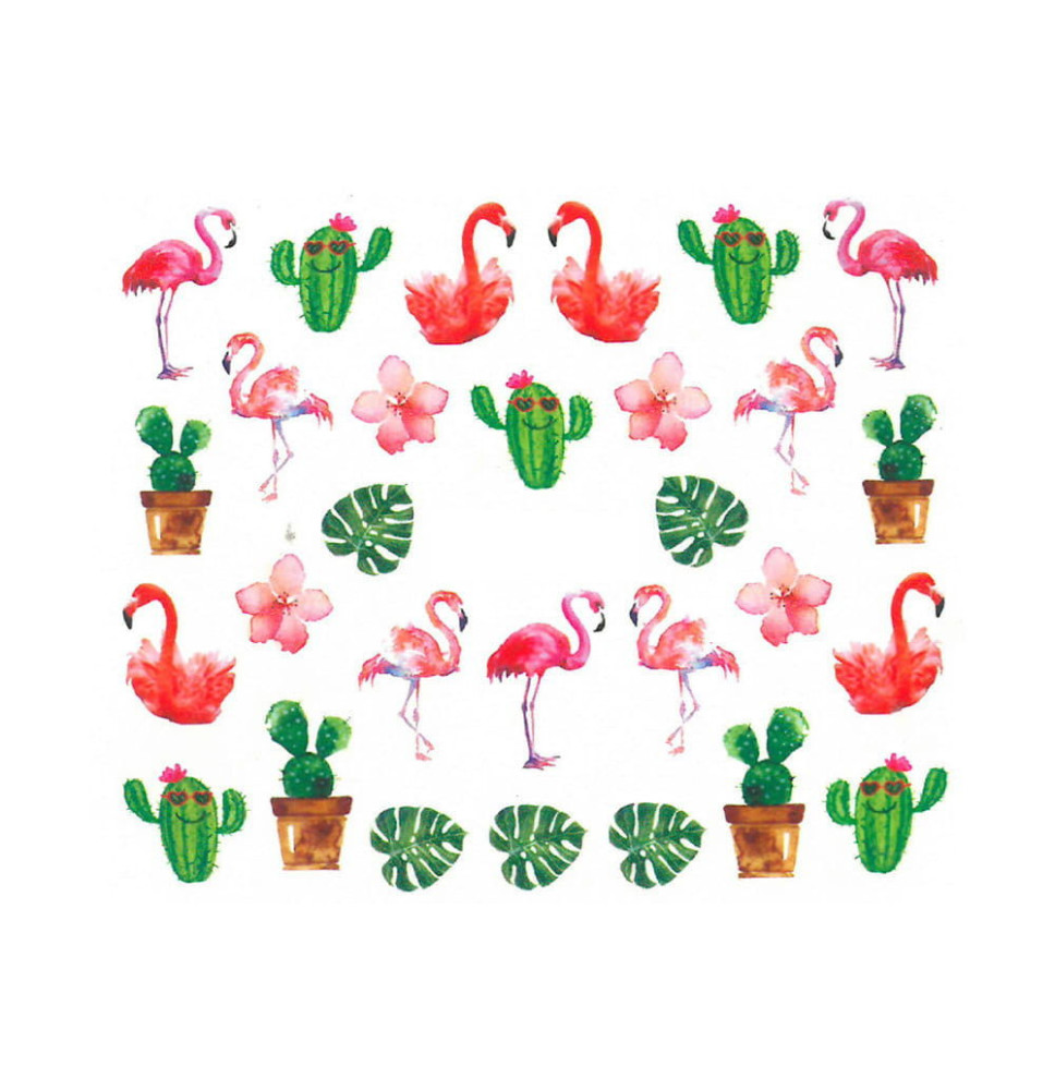 Vodonálepky s motívom plameniaka BN-1167