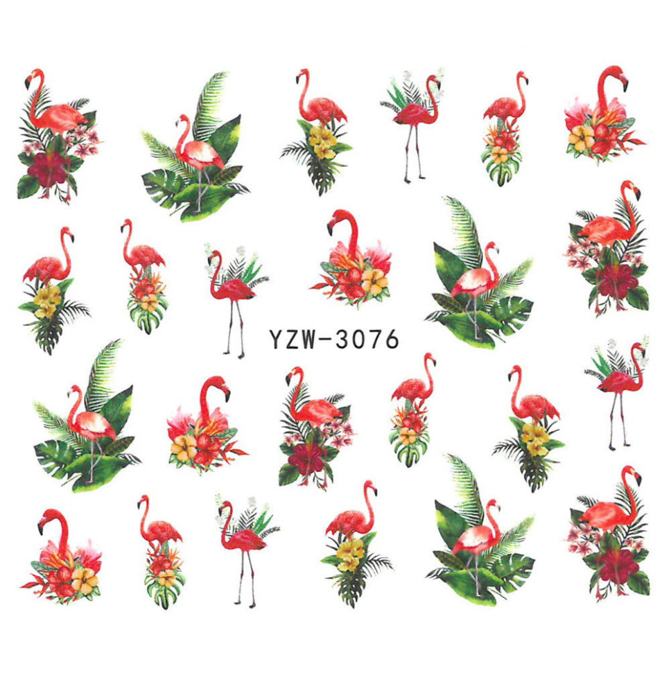 Vodonálepky s motívom plameniaka YZW-3076