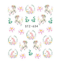 Vodonálepky na nechty  jednorožec STZ-634