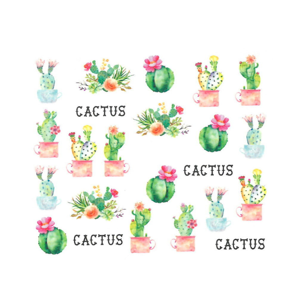 Vodonálepky s motívom Kaktus BN-1271