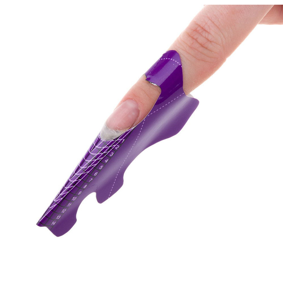 Šablóny na nechty Molly Premium Stileto fialové 500ks