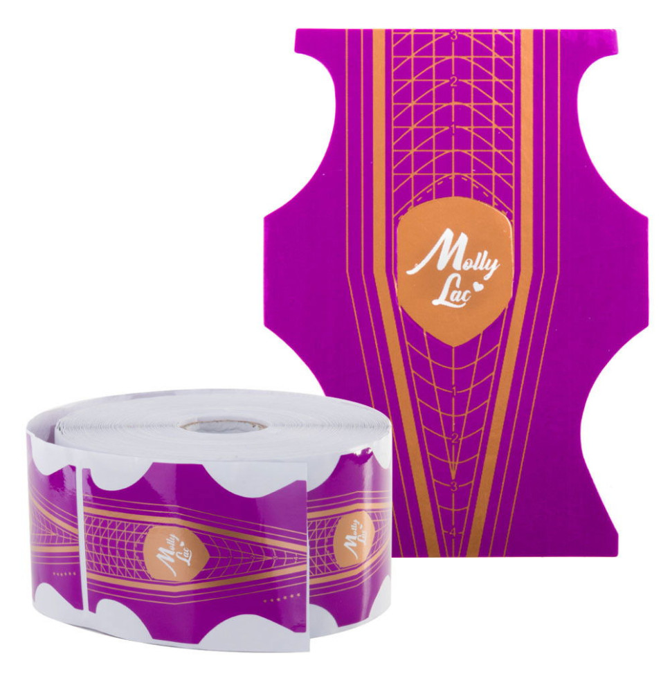 Šablóny na nechty Molly obojstranné fialové 500ks