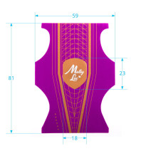 Šablóny na nechty Molly obojstranné fialové 500ks
