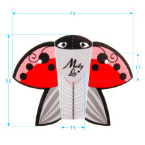 Šablóny na nechty Molly Lac Lienka 500 ks