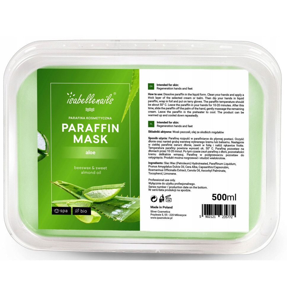 Isabellenails kozmetický parafín aloe 500 ml