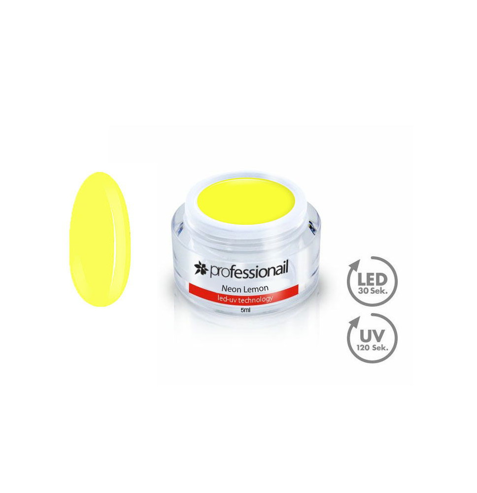 FAREBNÝ LED-UV GÉL 5ML PROFESSIONAIL NEON LEMON