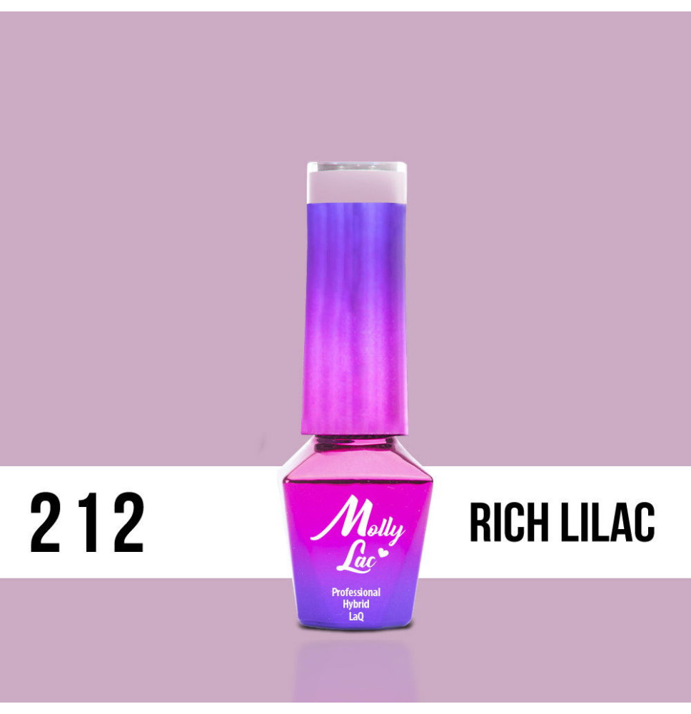 212. MOLLY LAC gél lak -Rich lilac 5 ml