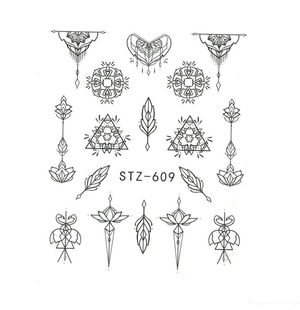 Vodonálepky na nechty STZ-609