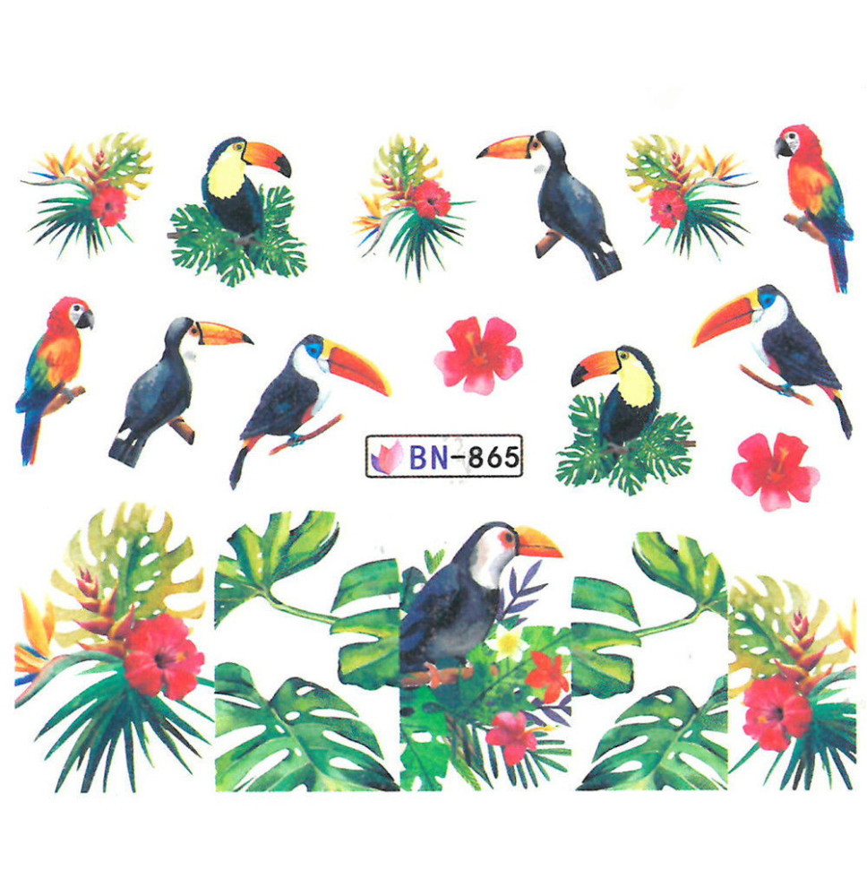 Vodonálepky s motívom Tukan BN-865