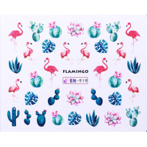 Vodonálepky s motívom plameniaka BN-919