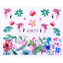 Vodonálepky s motívom plameniaka BN-914