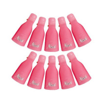 Ružové klipsy na odstránenie gél lakov 10ks