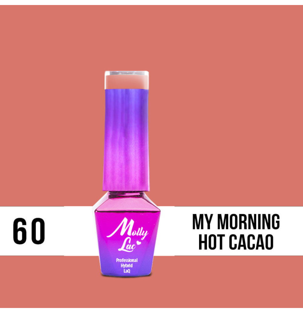 60. MOLLY LAC gél lak - MY MORNING HOT CACAO 5ml