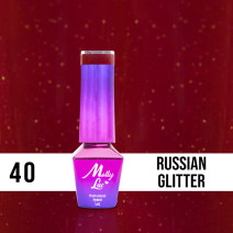 40. MOLLY LAC gél lak - Rusian Glitter 5ML