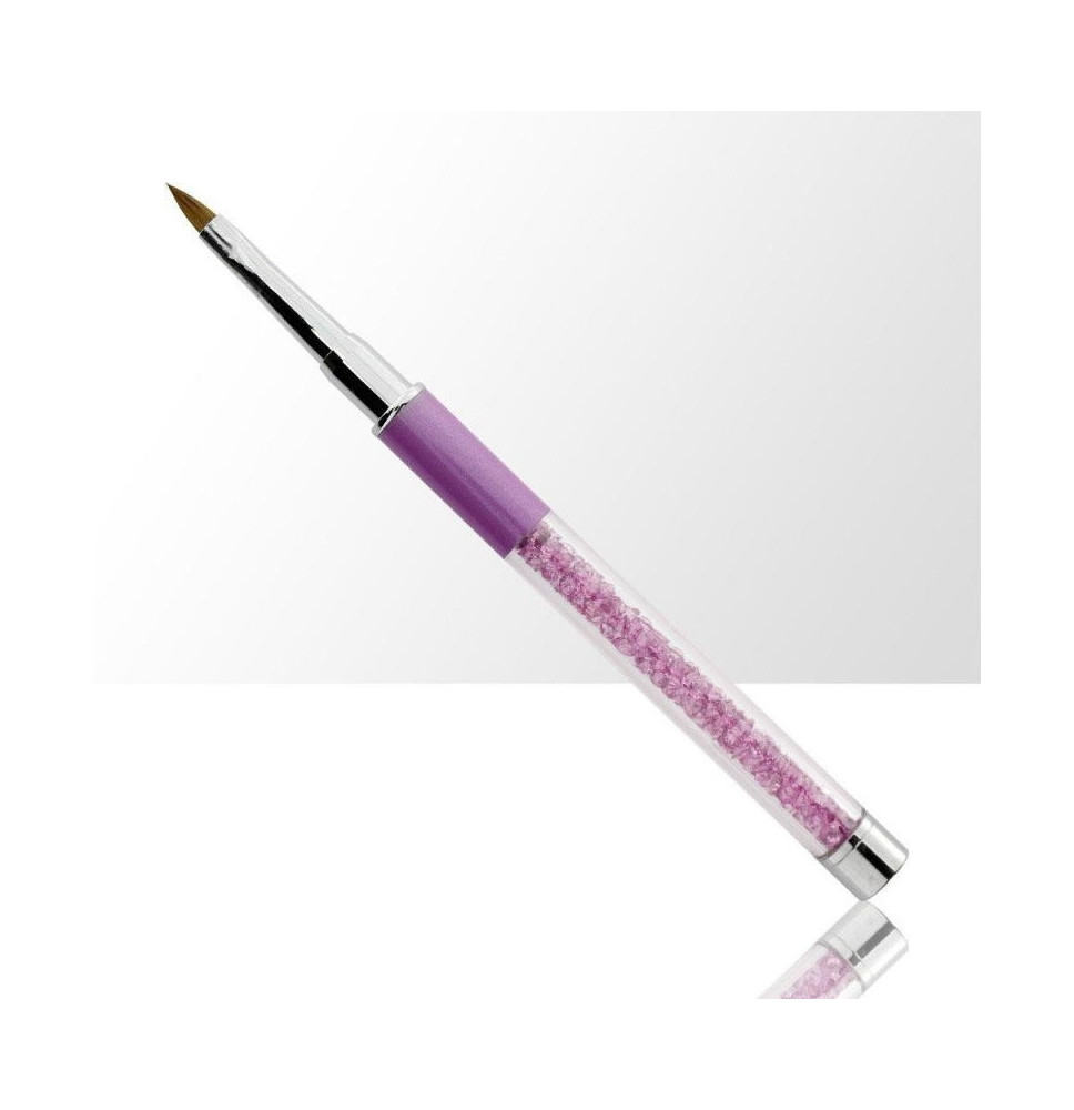 Štetec na akryl č. 2 fialový, s prírodnými štetinami