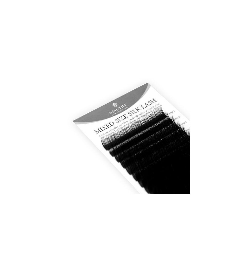 Hodvábne norkové 3D mihalnice C 0,10 MIX dĺžok 8-16 mm