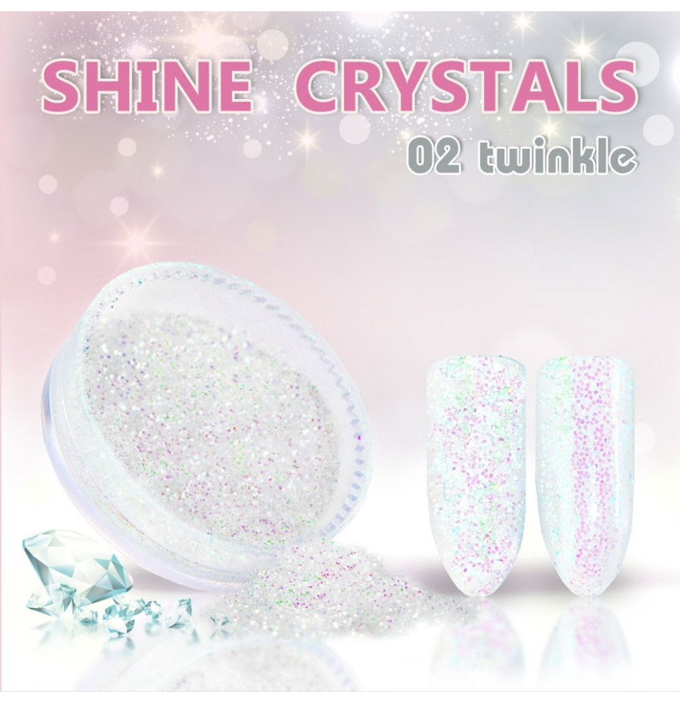 Prášok na nechty Shine crystal effect 02