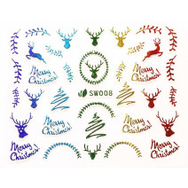 3D nálepky na nechty- vianočný motív SW008